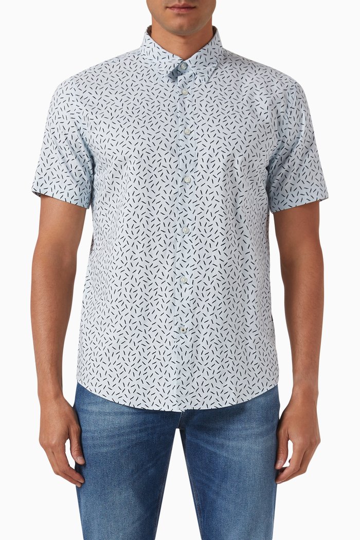 

Slim-fit Shirt in Cotton-poplin, Blue