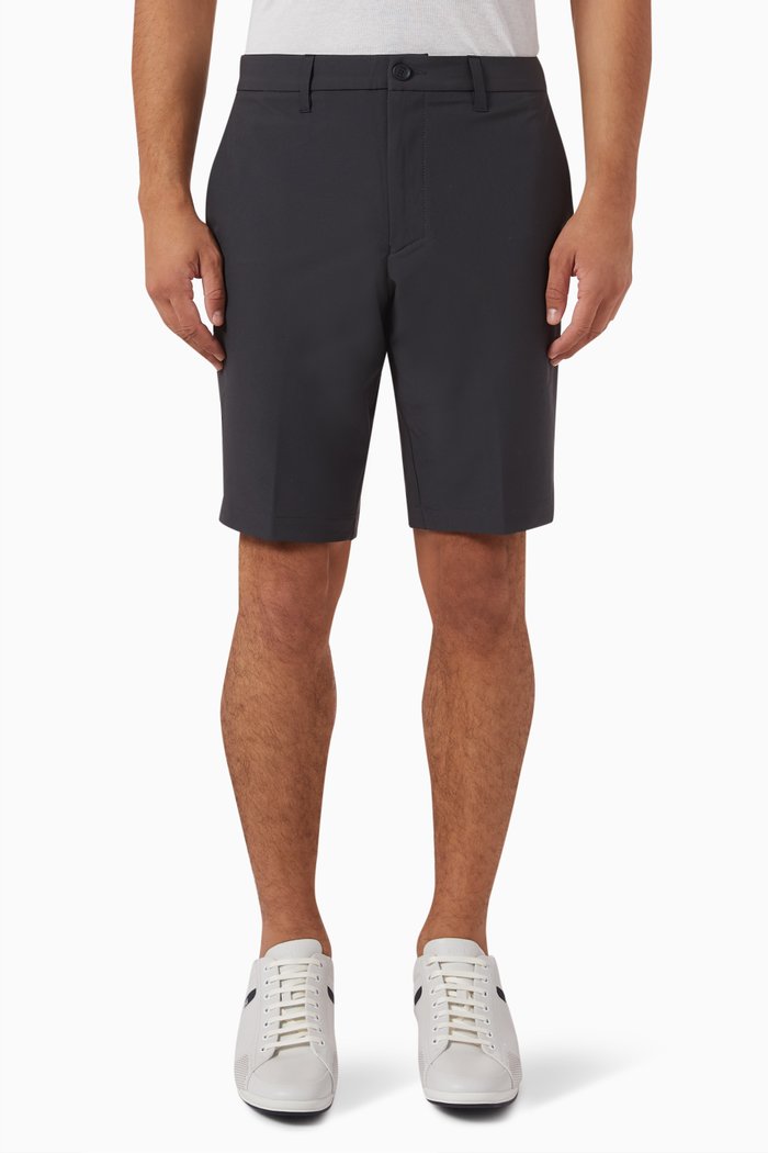 

Slim-fit Shorts in Stretch Polyester, Black