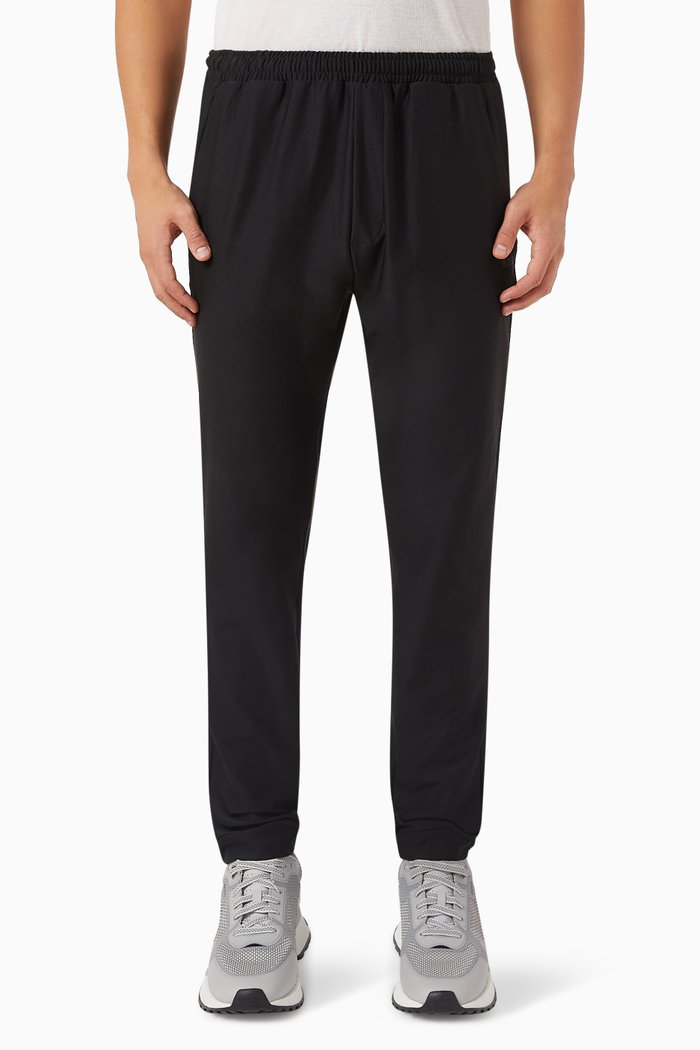 

Active Sweatpants in Interlock-fabric, Black