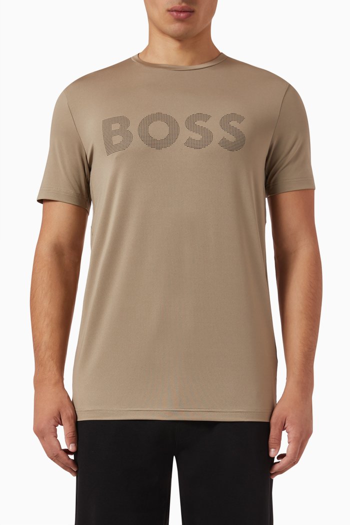 

Logo T-shirt in Performance Stretch Jersey, Green