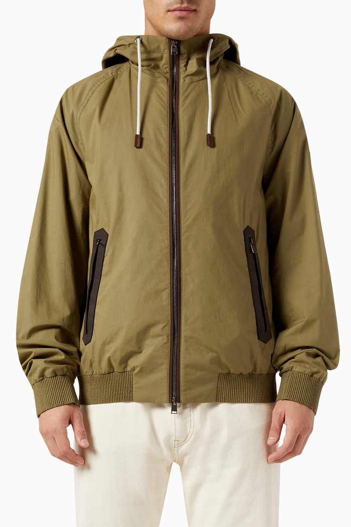 

Corak Hooded Jacket in Cotton-poplin, Green