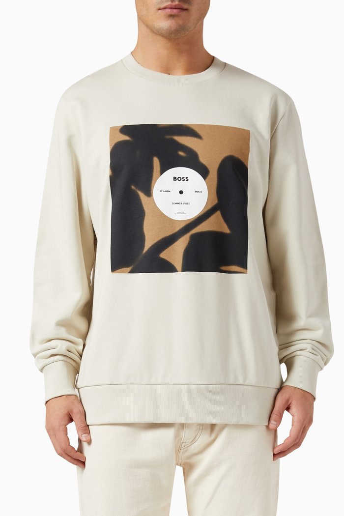 

Soleri Printed Sweatshirt in French Terry, Neutral
