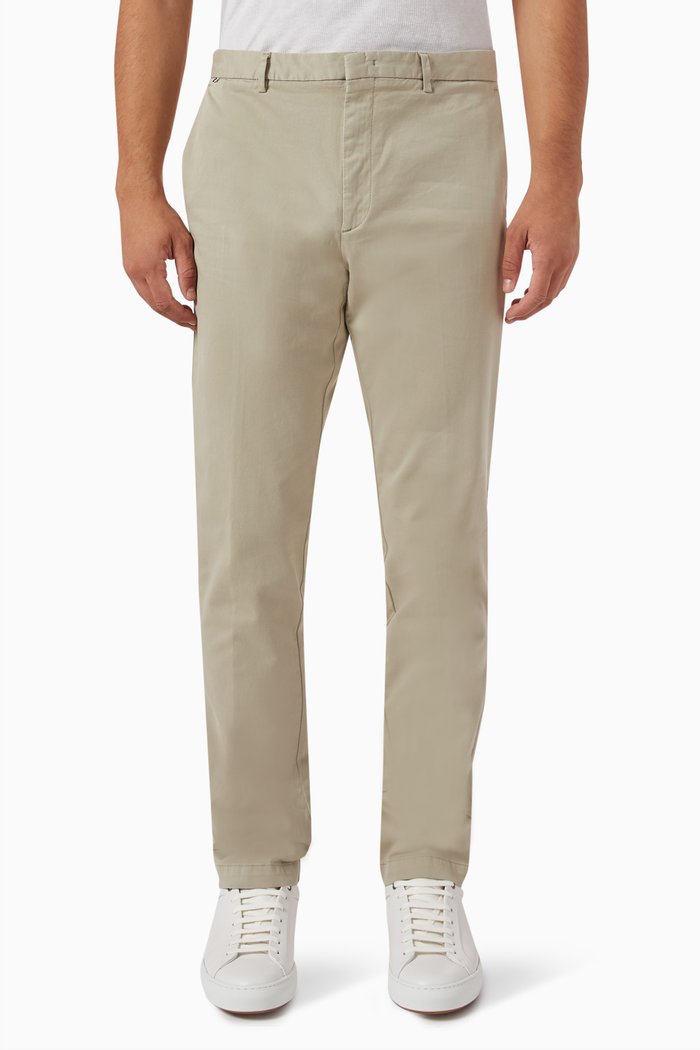 

Slim-fit Chinos in Stretch Cotton Gabardine, Neutral