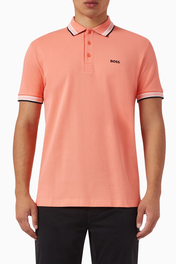 

Logo Polo Shirt in Cotton, Red