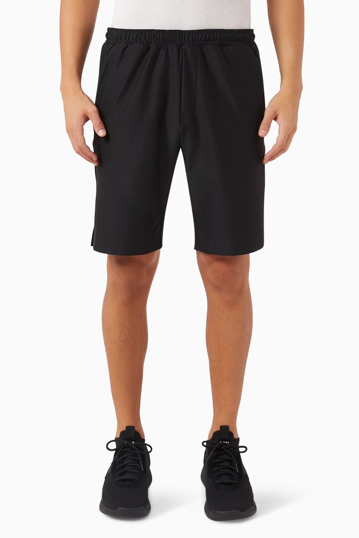 Active Sweatshorts in Interlock-fabric, Black