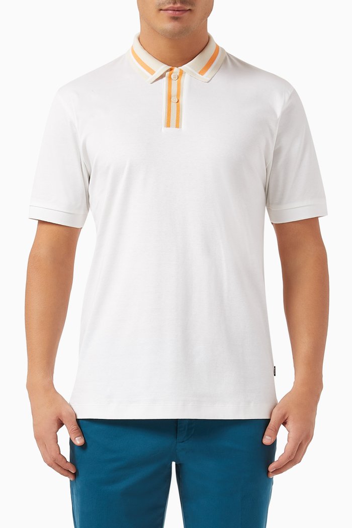 

Phillipson 36 Slim-fit Polo Shirt in Mercerised-cotton, White