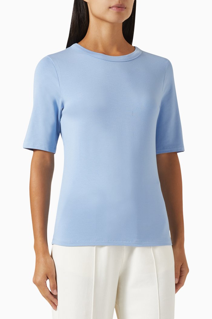 

Efita Slim-fit T-shirt in Stretch Modal-blend, Blue
