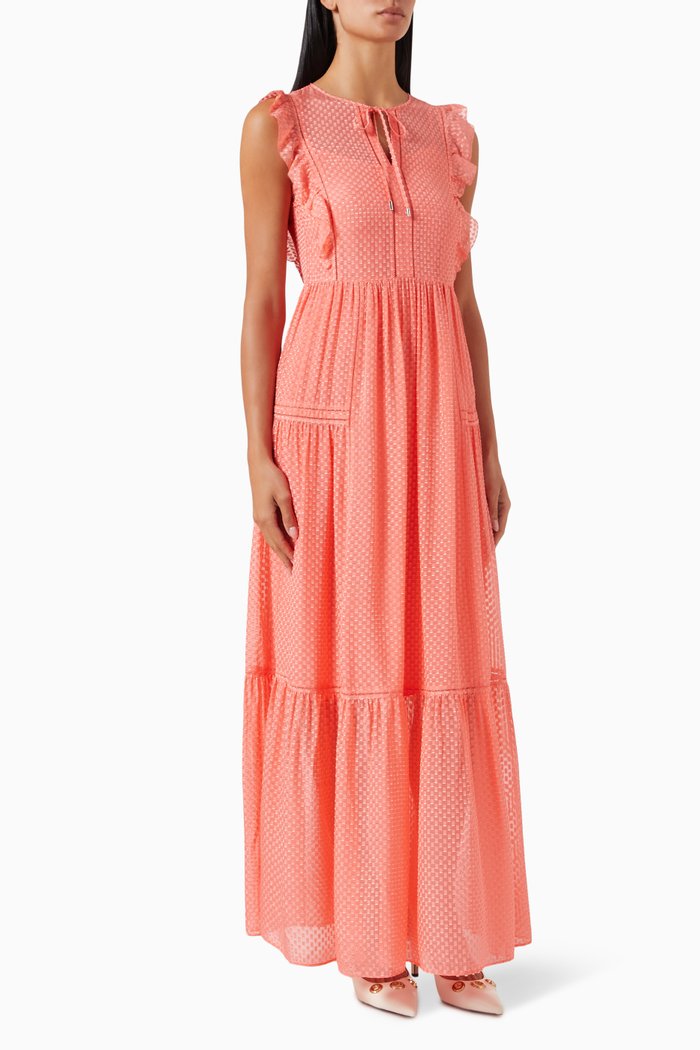 

Dacrina Frill Dress in Silk-blend, Purple