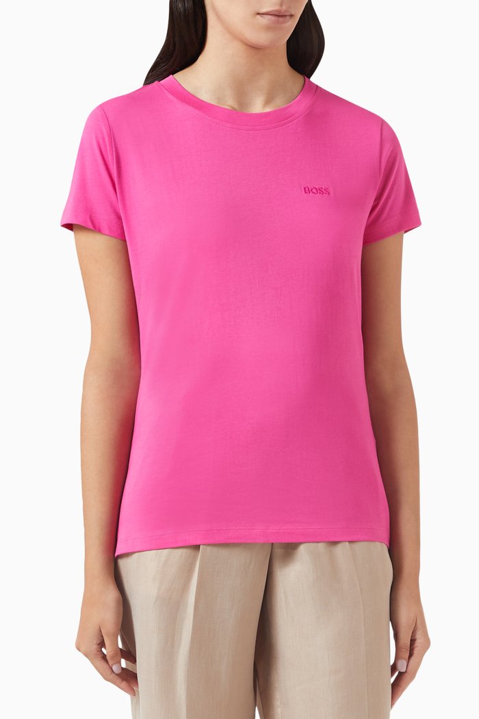Esogo Slim-fit T-shirt in Cotton, Purple