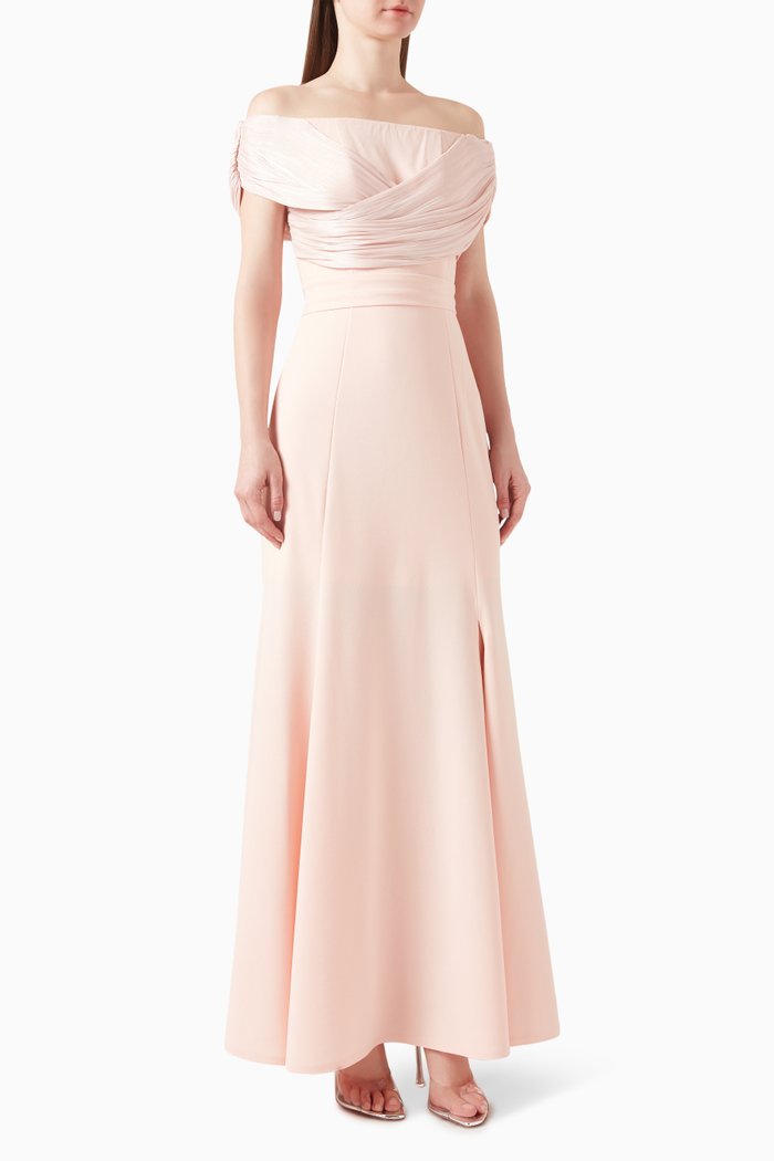 

Draped Maxi Dress, Pink
