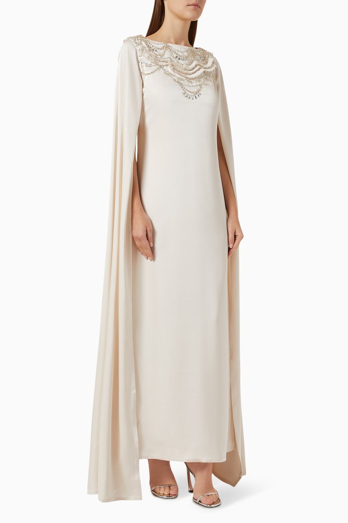 Kylo Crystal-embellished Maxi Dress, Neutral