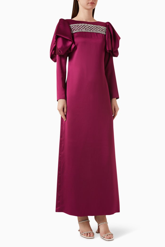

Ivelle Crystal-embroidered Maxi Dress, Pink