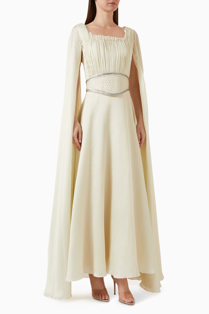 

Soira Runched Maxi Dress, Neutral