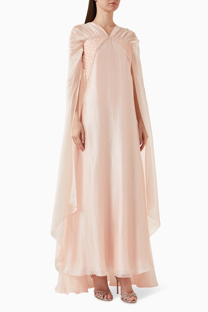 

Zoya Embroidered Maxi Dress, Pink
