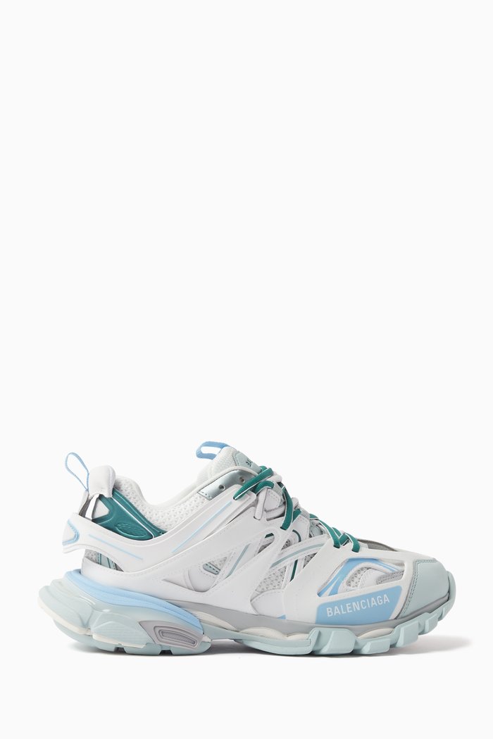 

Track Sneakers in Mesh & Nylon, White