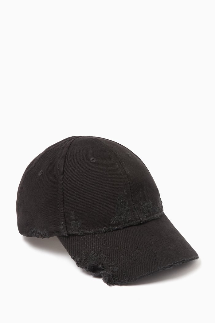 

Stencil Type Cap in Cotton Drill, Black