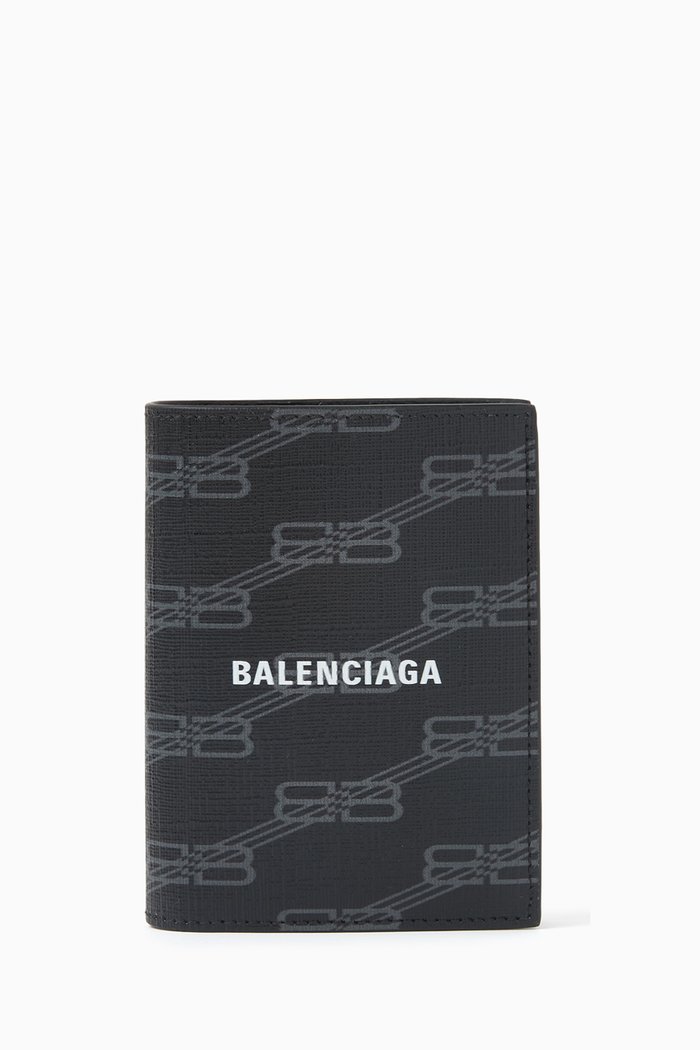 

Signature Vertical Bifold Wallet in BB Monogram Coated Canvas, Black