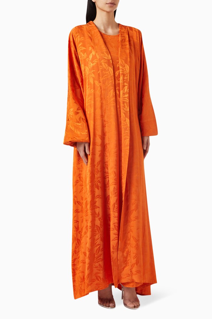 

Najma Isabella Kaftan Set in Viscose, Orange