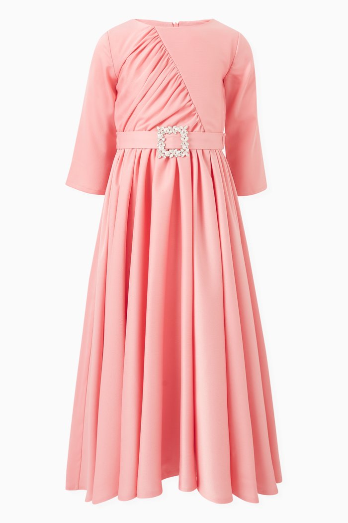 

Embellished Long-sleeve Dress, Pink