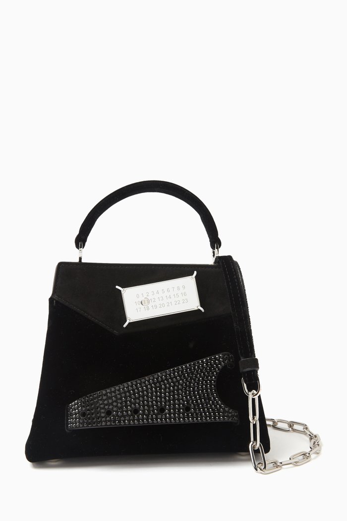 

Small Snatched Handbag in Velvet, Black