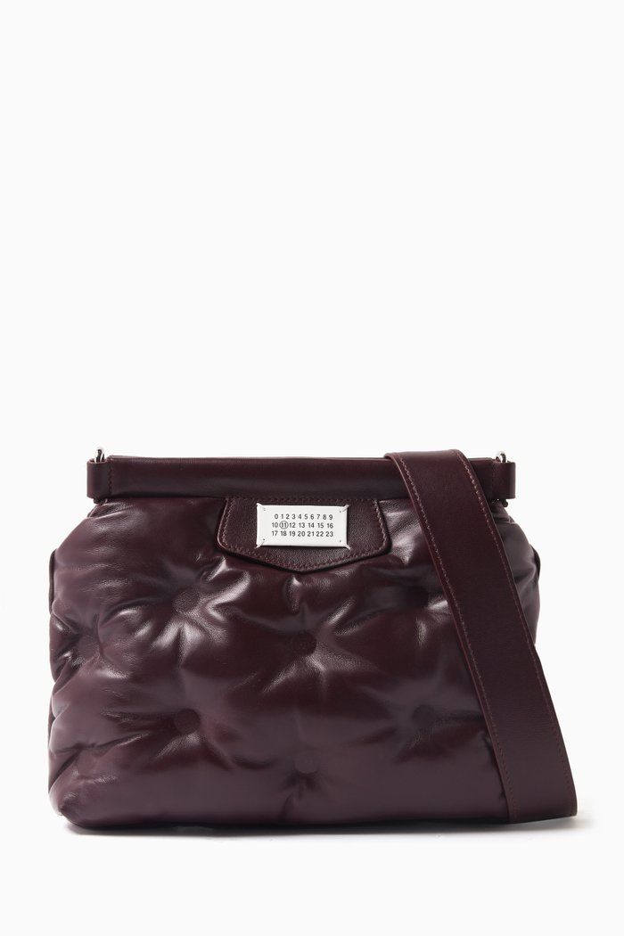 

Glam Slam Classique Shoulder Bag in Leather, Purple
