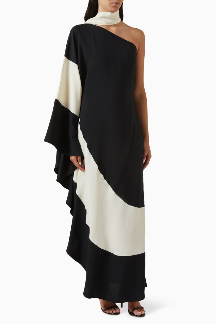 

Tirso Maxi Dress in Crepe Cady, Black