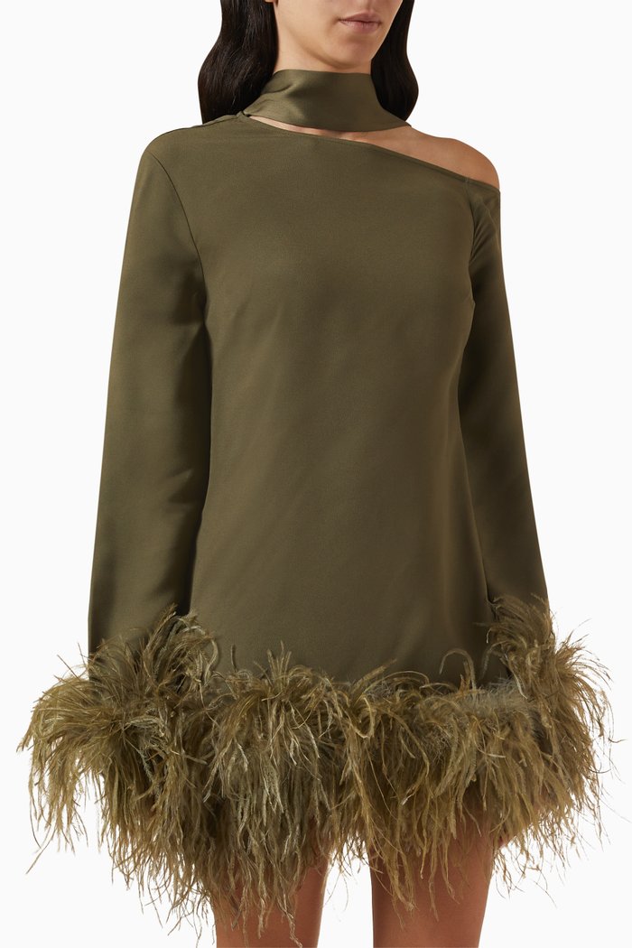 

Adige Mini Dress in Crepe Cady, Green