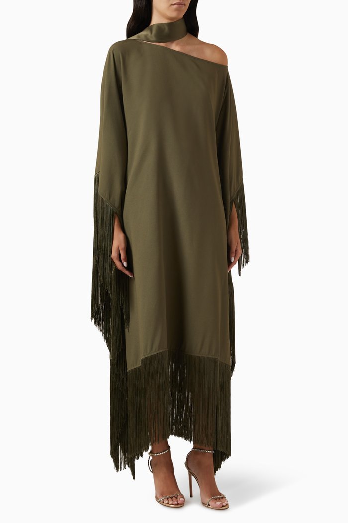 

Tevere Kaftan in Crepe Cady, Green