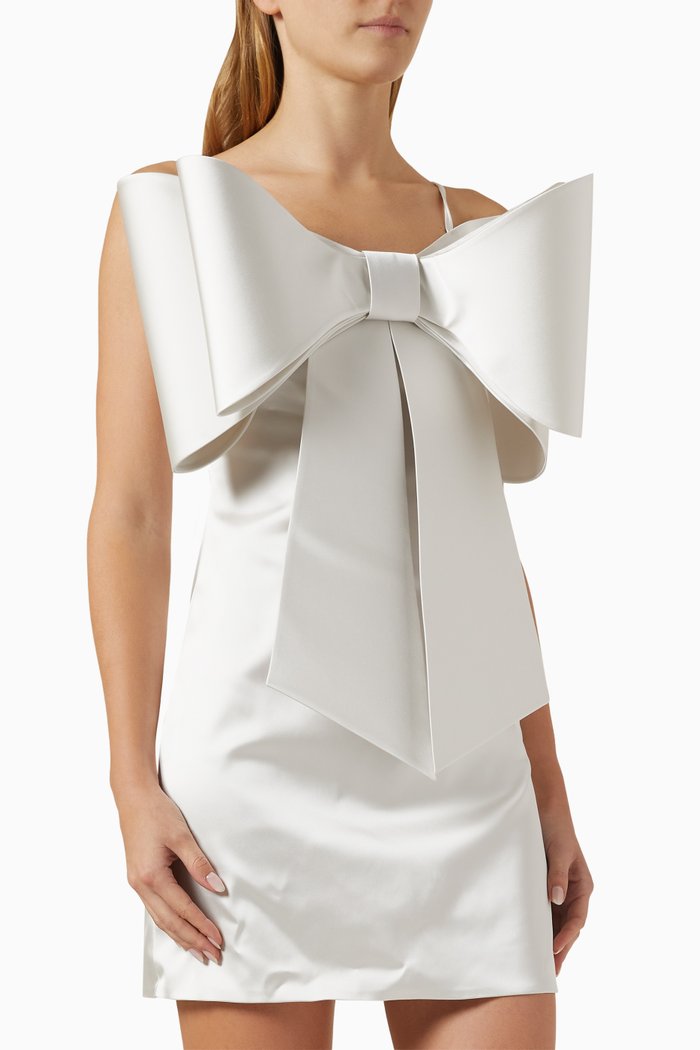 

Cadeau Mini Dress in Organza, White
