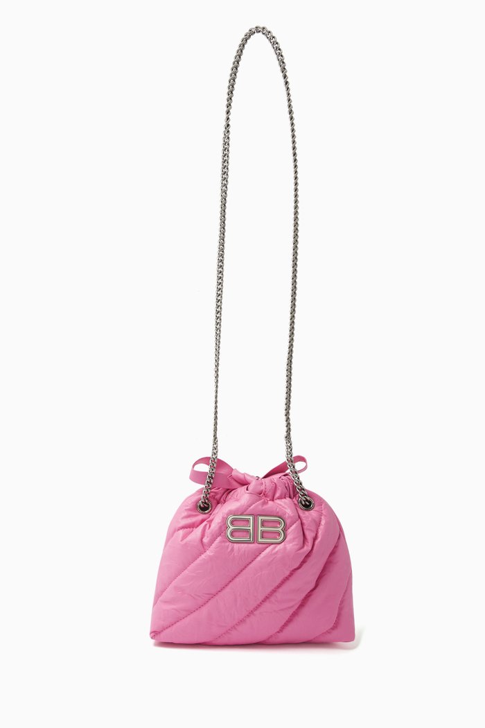 

XS Crush Tote Bag in Calfskin Leather, Pink