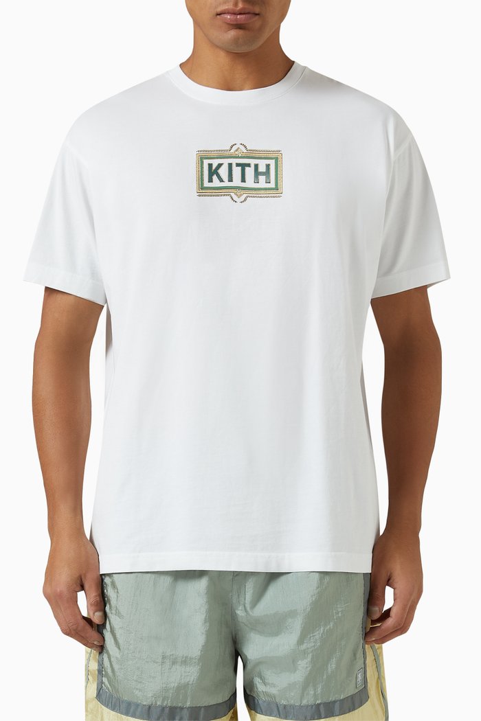 Ornate Classic Logo T-shirt in Cotton Jersey, White