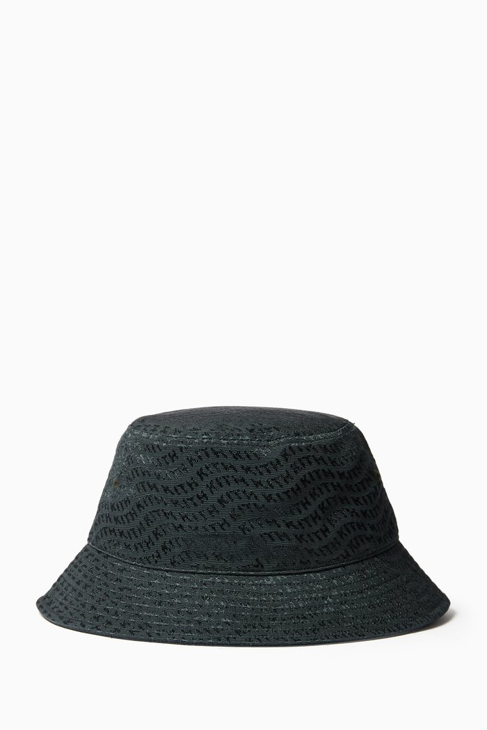 

Faille Dawson Bucket Hat in Cotton-viscose Jacquard, Grey