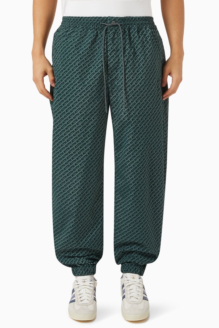 

Davon Monogram Sweatpants in Flocked-fabric, Green