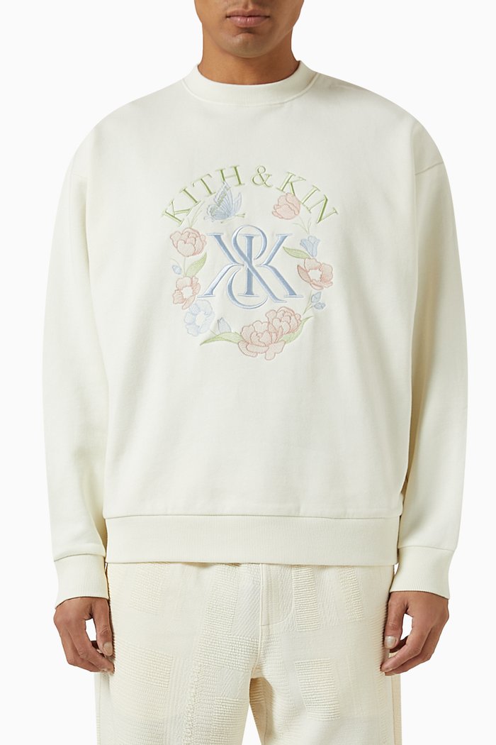 

K&K Monogram Nelson Sweatshirt in Cotton, Neutral