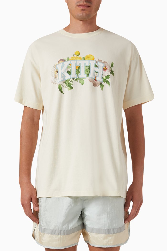 

Floral Arch Vintage T-shirt in Cotton, Neutral