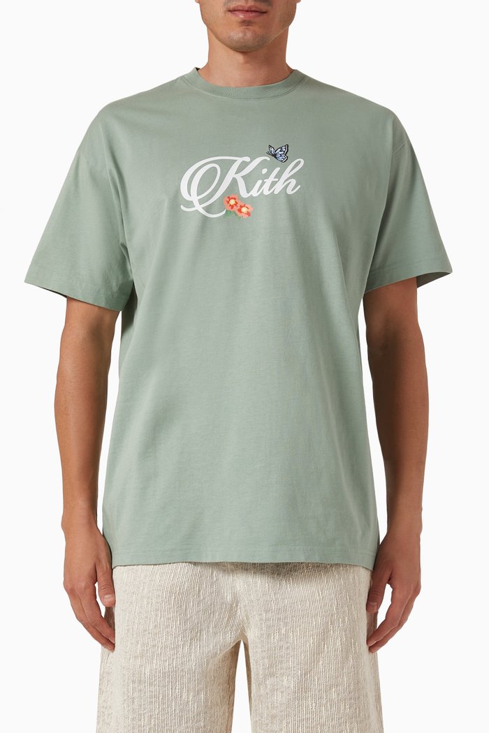 

Script T-shirt in Cotton, Green