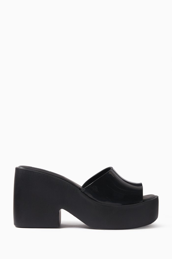 

Posh 100 Mule Sandals in Melflex™, Black