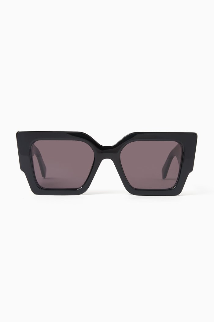 

Catalina Oversized Sunglasses in Acetate, Black
