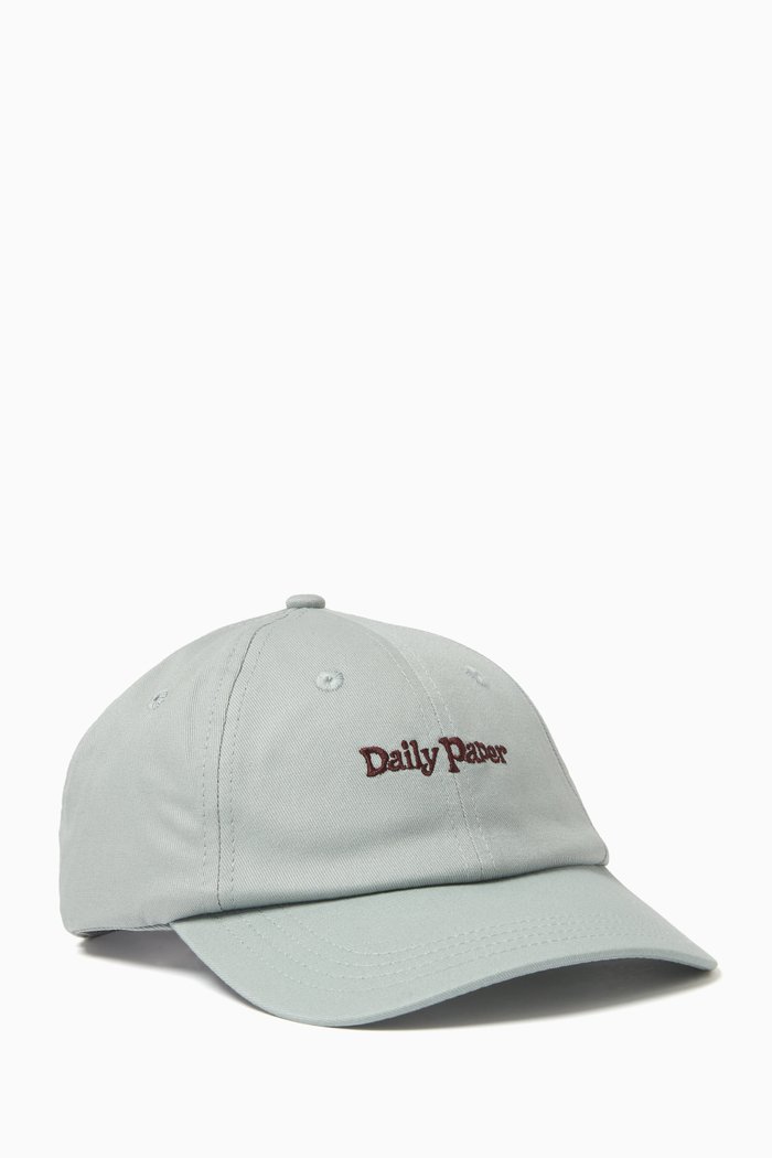 Hode Cap in Woven Cotton, Green