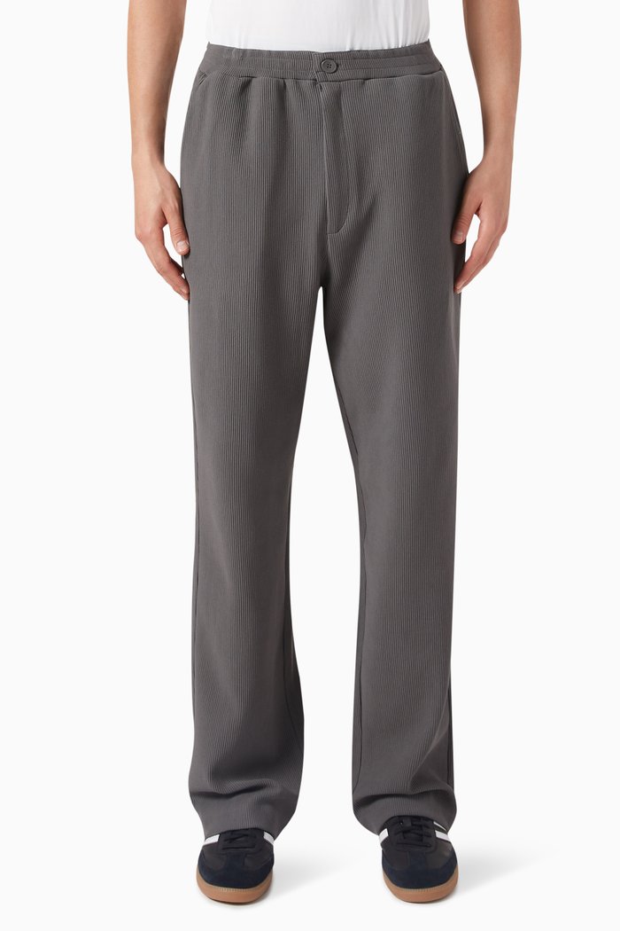 

Parram Ribbed Pants in Cotton-blend, Grey
