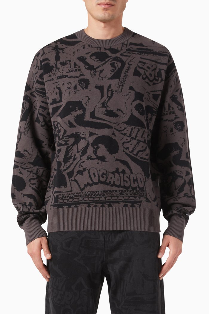 Hogba Sweater in Cotton-knit, Black