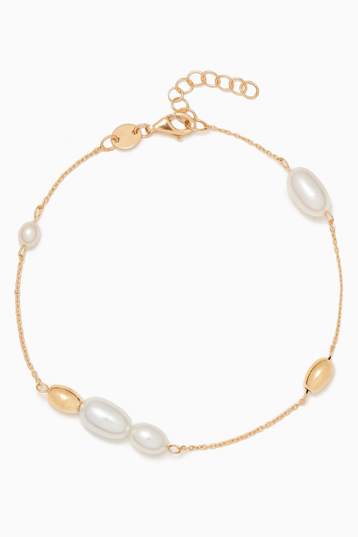 

Kiku Baroque Pearl Bracelet in 18kt Gold, Yellow