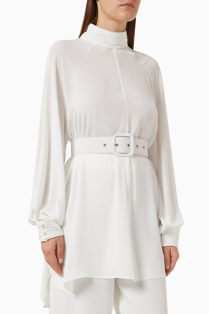 

Darian Belted Shirt, White