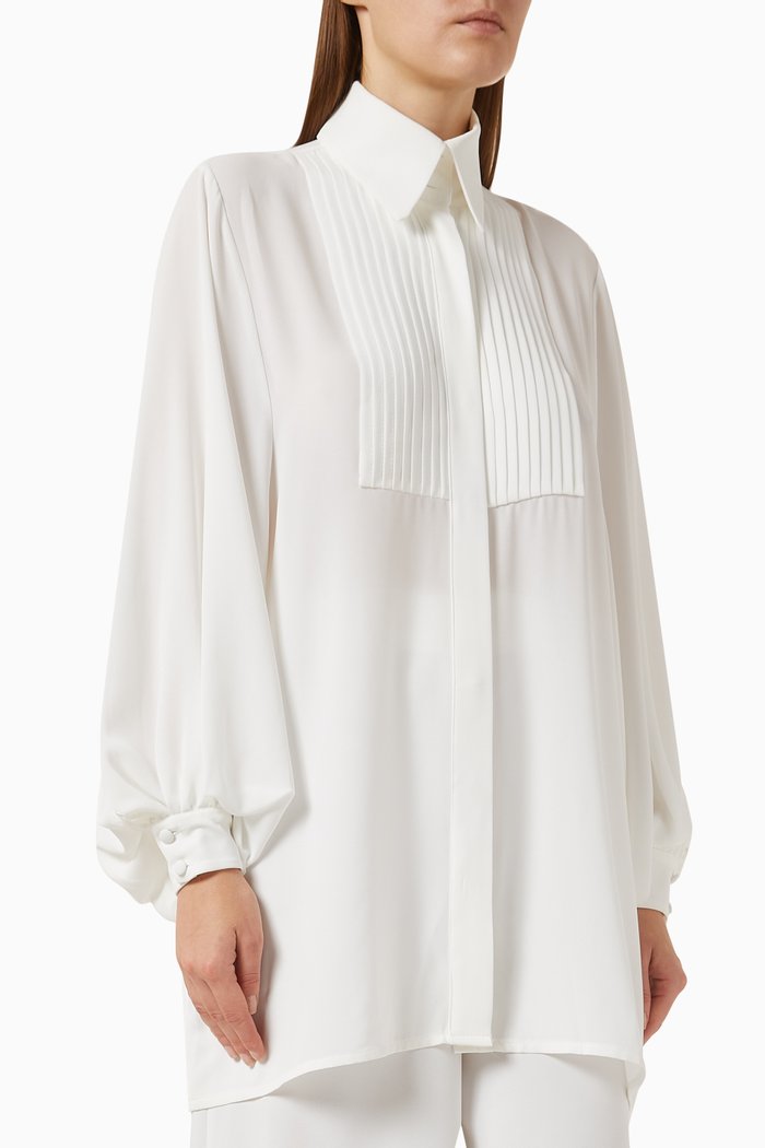 

Jewel Pintuck Shirt, Neutral