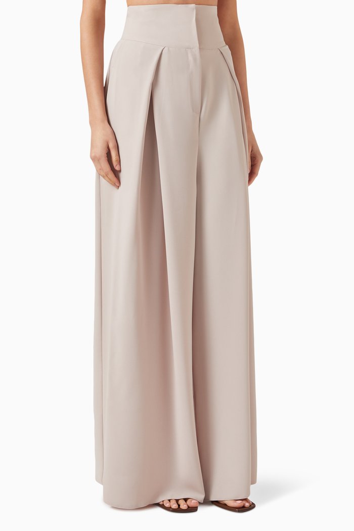 Eldon Wide-leg Pants, Grey