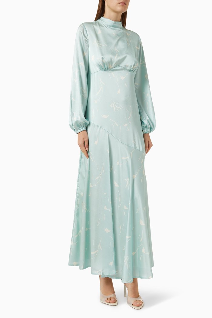 

Dream Printed Maxi Dress, Green