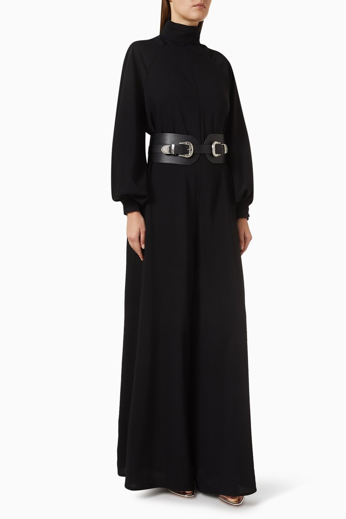 

Dylan Belted Wide-leg Jumpsuit, Black