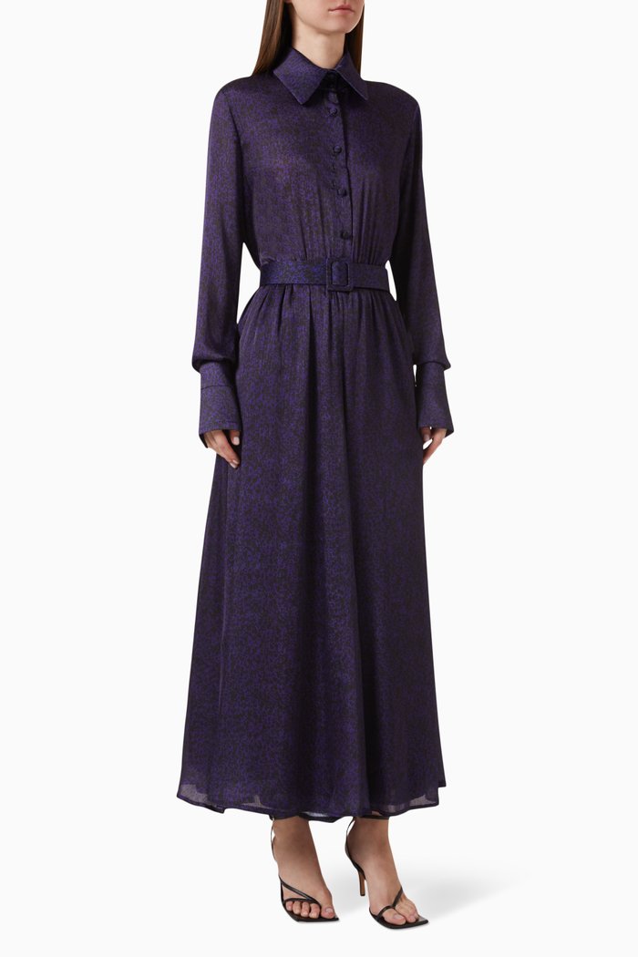 

Amber Belted Jumpsuit, Purple