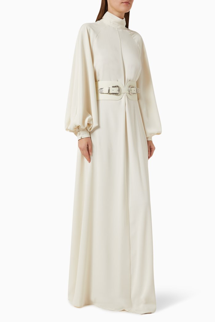 

York Belted Maxi Dress, Neutral