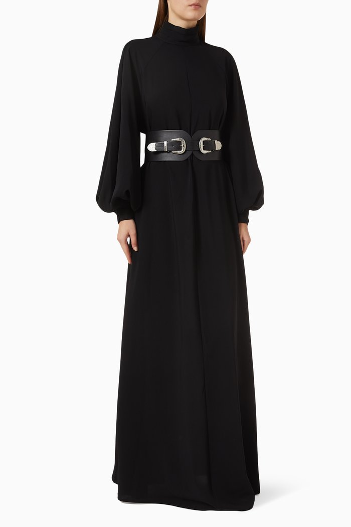 

York Belted Maxi Dress, Black